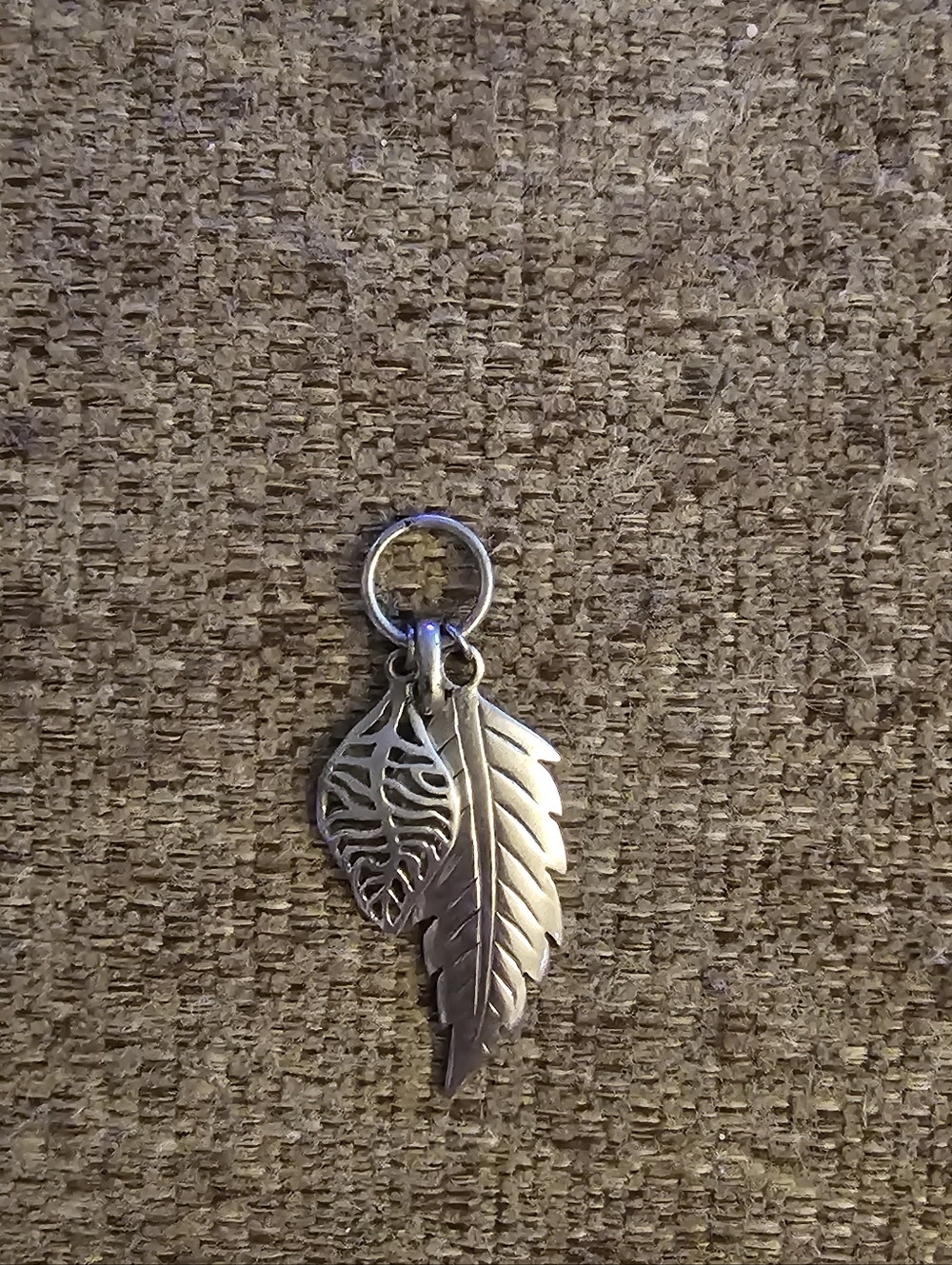 Clearance Sale! 925 Silver Leaf Charm Keyring Pendant